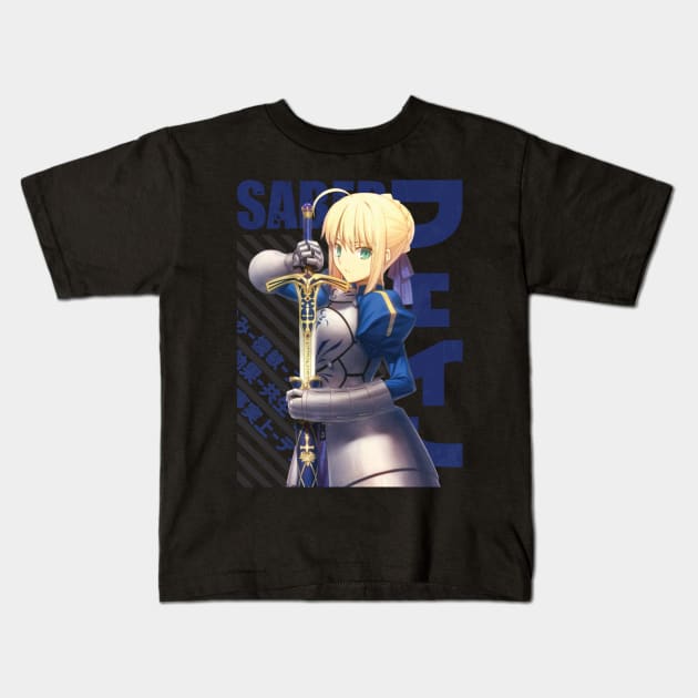 Fate - Saber #06 Kids T-Shirt by Recup-Tout